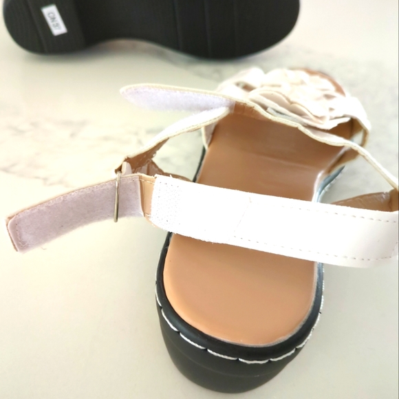 EMERY ROSE Elegant Slingback Wedge Sandals Women Appliques Decor Sandals - Picture 7 of 17